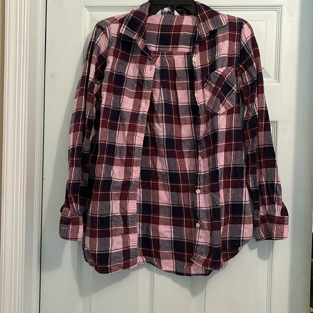 Pink plaid old navy tunic
